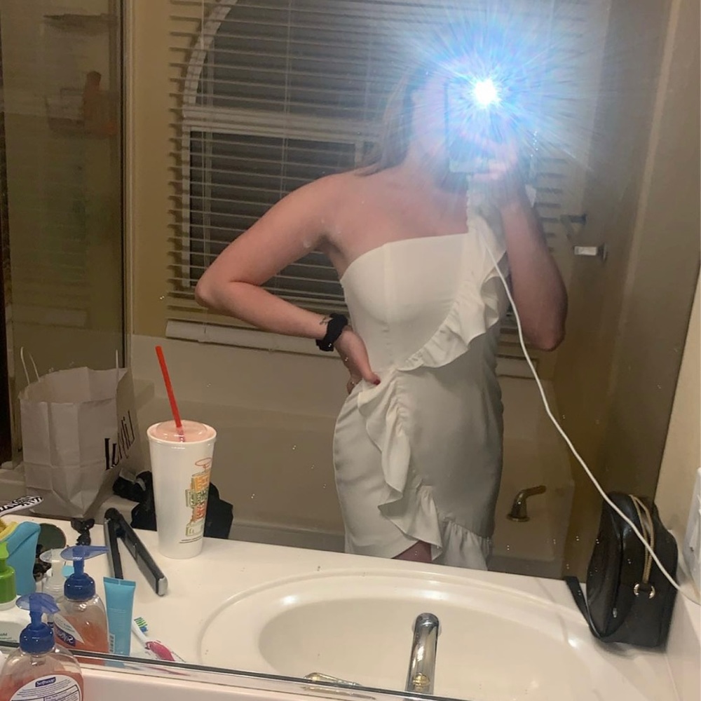Formal White Mini Dress
